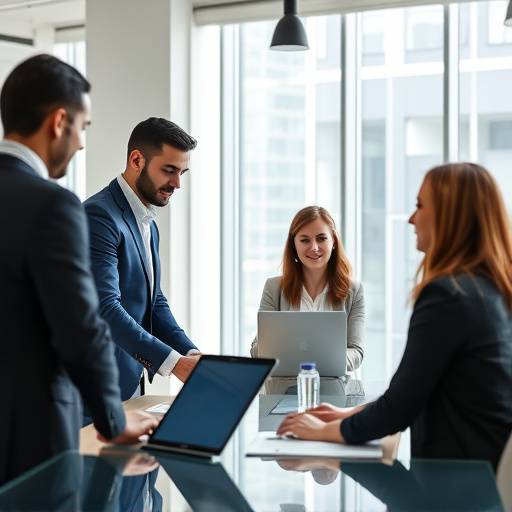 Un team di consulenti professionali che collaborano in un ufficio moderno
